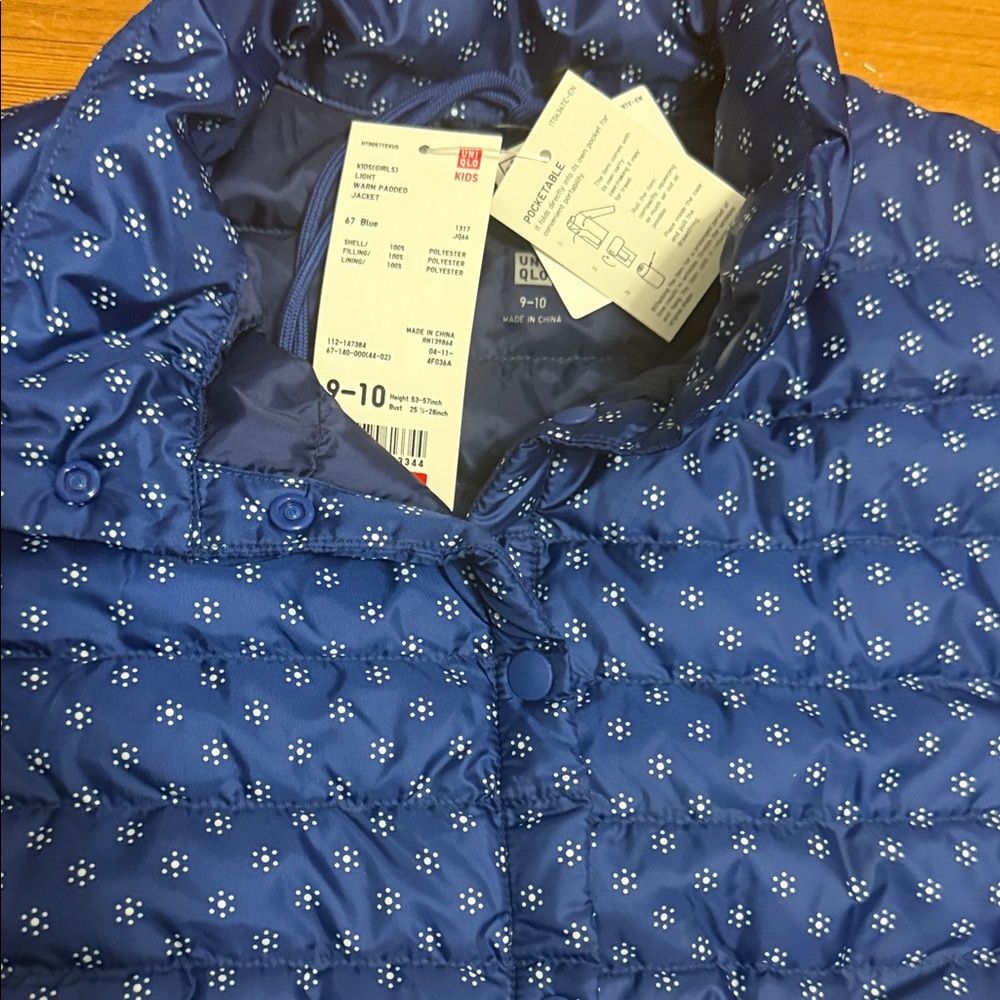 Uniqlo Kids Blue Puffer Jacket